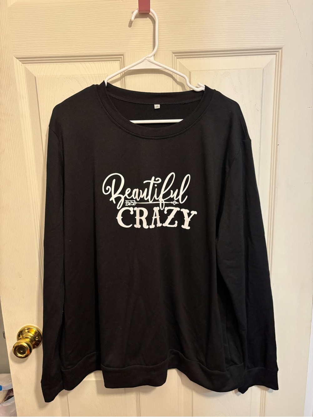 Beautiful Crazy Black Long-Sleeve Women's Top 2X
